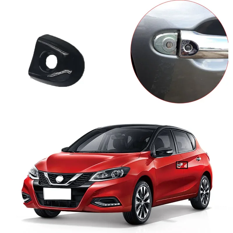 

806441KK0D Car Replacement Door Lock Cover For-Nissan Juke & Micra Drivers Door Lock Cover with Key Hole Car Accessories Black