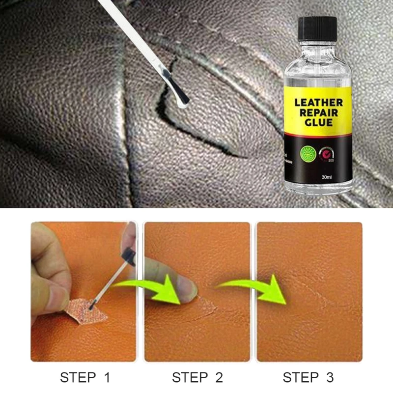 1/2PCS 50ml/30ml Car Leather Repair Glue Sofa Scratches Strong Glue Quickly Repair Tools for Bags Shoes Auto Leather Maintenance