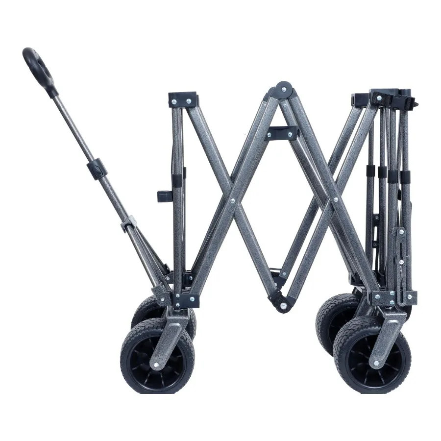 

Collapsible Folding Wagon 300L 49 Extra Long Collapsible Wagon with Tailgate AllTerrain 7x 4 Big Wheels Beach Wagon Cart Heavy