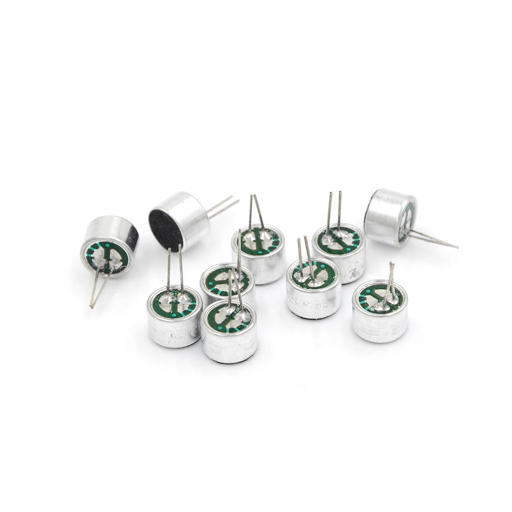 (.) 10pcs Brand New Mini MIC Capsule Electret Condenser 2 Pins