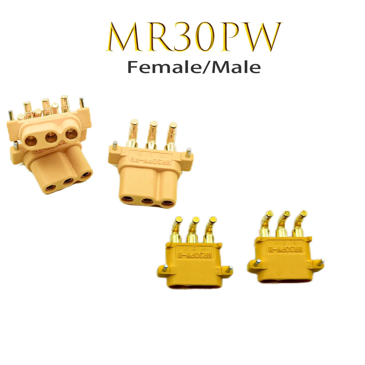 10 Pairs Amass MR30PW Upgrade Male Female Plug Connector Adapters forRemote Control Toy Part Lipo Battery ESC Accessory