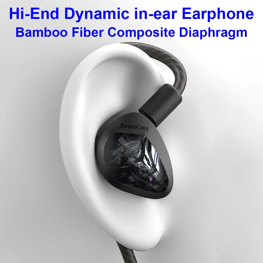 

High End Dynamic IEM Earphones Hifi Headphones in Ear Monitors Earbuds for Musician Audiophile BeamCrez Jun Wired Headphone 2pin