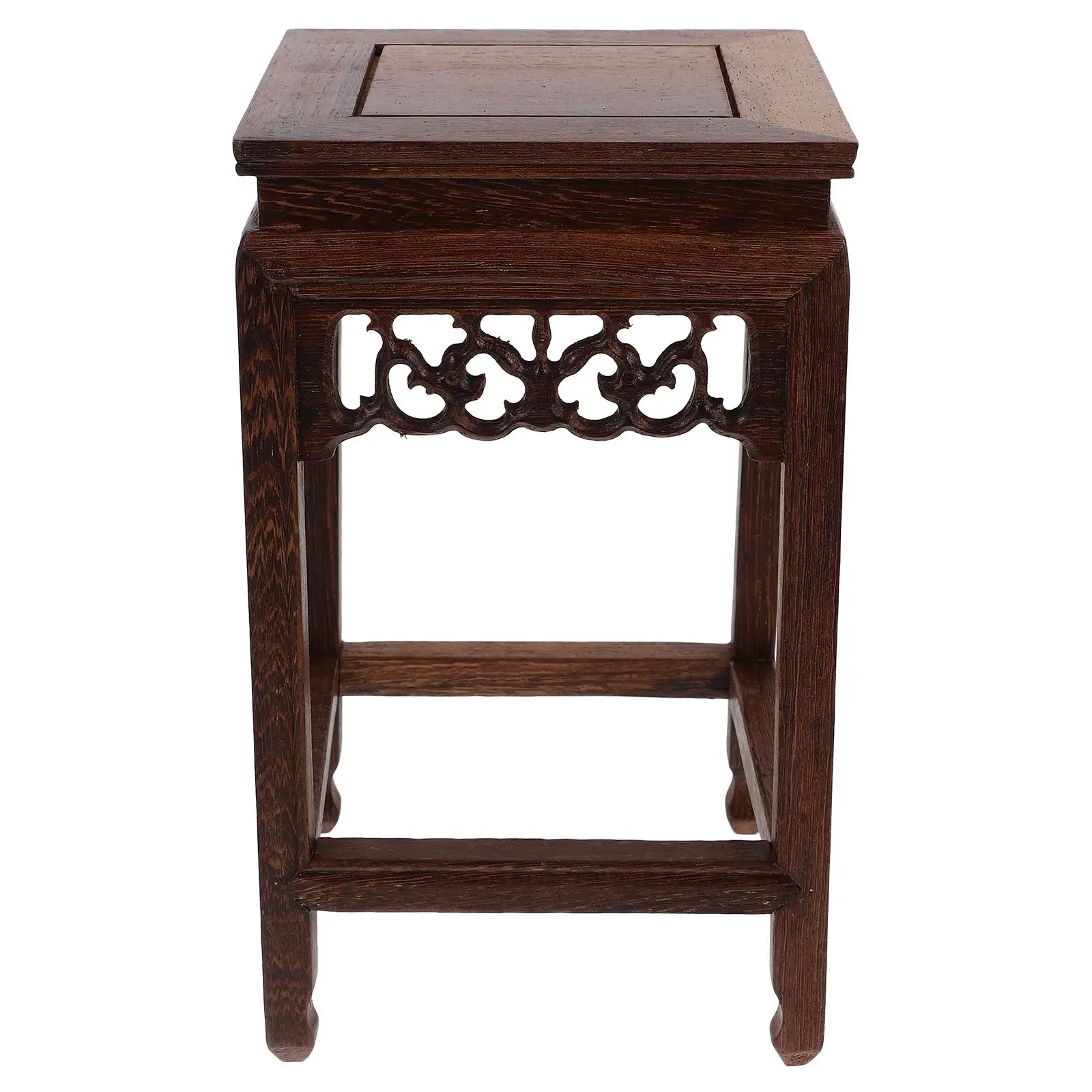 Jade Carved Stone Ornaments Plant Display Stand Wood Planter Desktop Potted Small Stool Decorative Century Holders Flower Stands