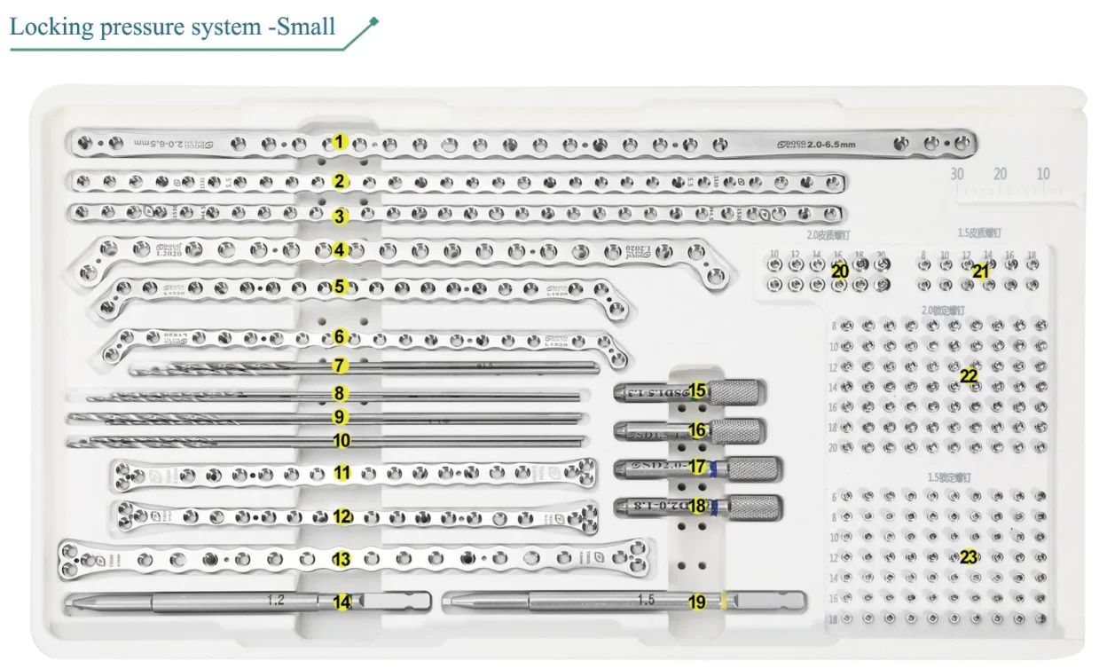 Pet Medical Surgical Consumable Stainless Steel Locking System Locking Pressure System Animal Bone Plate Small Size