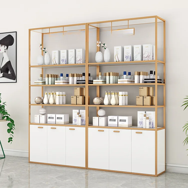 Beauty salon goods display rack Multi-layer display cabinet Free combination container product storage Cosmetics display cabinet