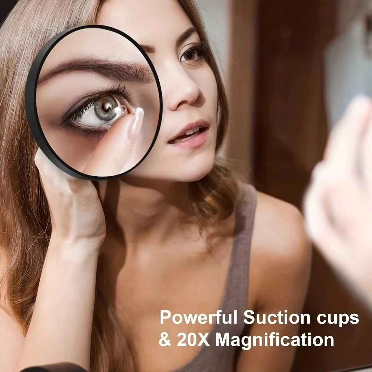 10x/20x/30x مرآة التكبير مع شفط كأس الرؤوس السوداء مكبرة المدمجة إزالة حب الشباب المسام أداة مرآة لوضع مساحيق التجميل الحمام #3
