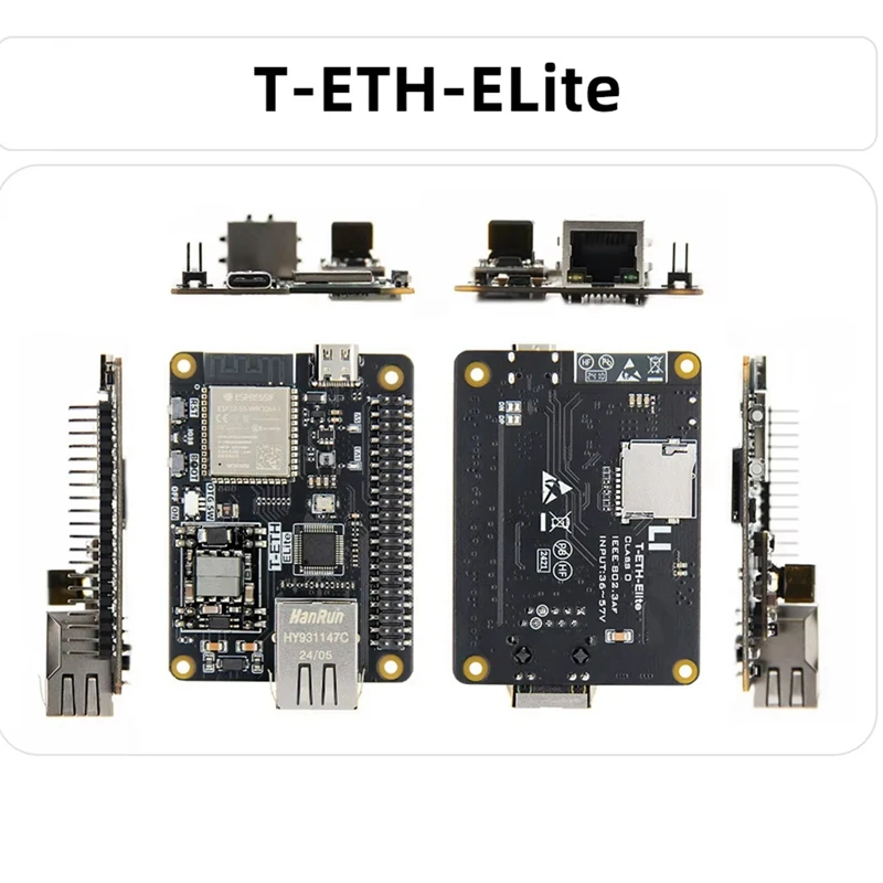 T-ETH-Elite ESP32-S3 Ethernet Development Board 2.4Ghz Wi-Fi & Bluetooth 5(LE) Supports POE Power Supply