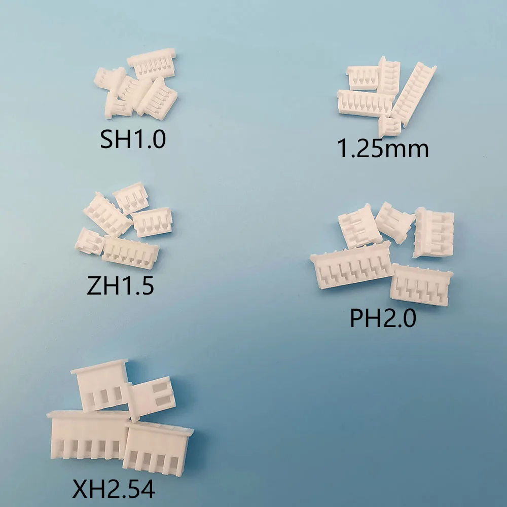 50szt SH1.0 JST 1.25 ZH1.5 PH2.0 XH2.54 2/3/4/5/6/7/8/9/10 Pin Obudowa Złącze 1.0/1.25/2.0/2.54mm Plastikowa obudowa