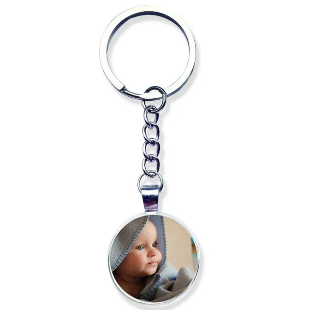 Double-Sided Personalized Pendant Baby\'S Custom Keychain Photo Mom Dad Grandparents\' Parents Love A Gift For Family Member