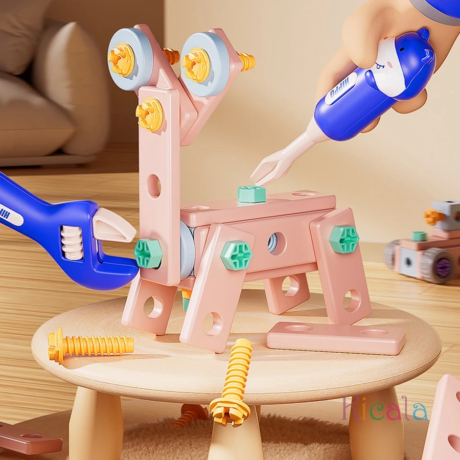 Kinder Reparatur Werkzeug Set Elektrische Spielzeug Bohrer DIY Mutter Hand Demontage Montage Werkzeuge Frühe Pädagogische Pretend Spielen Spielzeug Geschenk