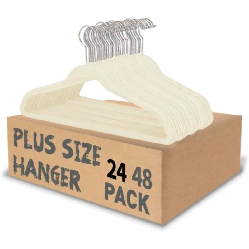 

Extra Wide Hangers for Plus Size Clothes, Ganchos para Colgar Ropa,21 Inch Super Plus Size Hangers Ideal for XL, XXL Shirts