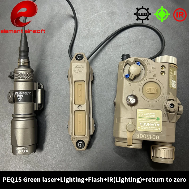 Element peq 15 laser pointer PEQ 15 laser box M600C zaklamp dual control rat staart M300 tactische zaklamp outdoor gevecht