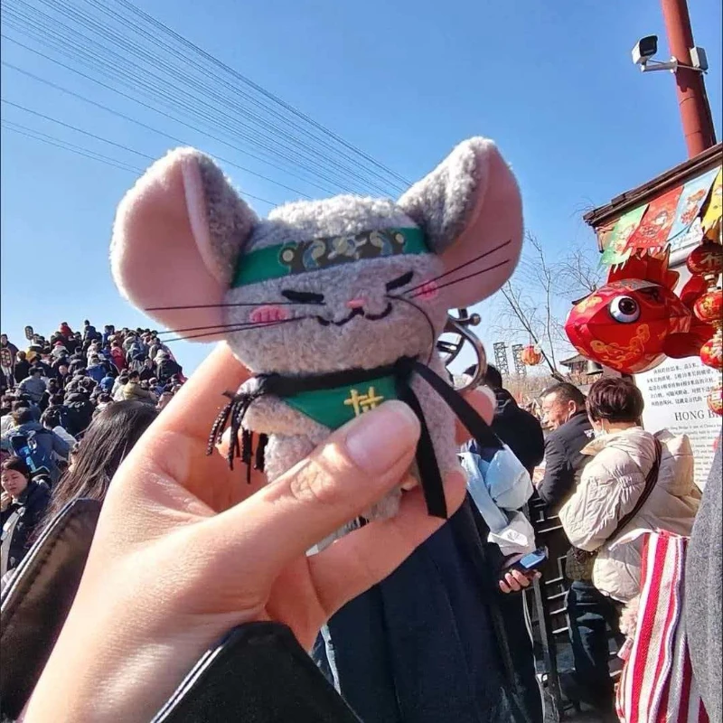 11 см Игровая фигурка Jiuliu Mouse из игры WHERE WINDS MEET, милая мягкая хлопковая кукла в виде животного, мультяшная аниме-мини-игрушка, декор для фанатов, подарки