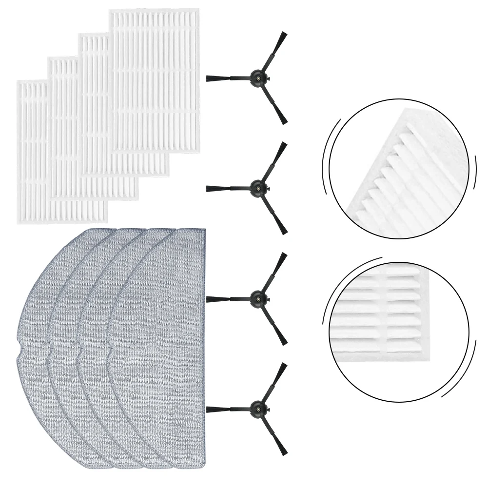 

For L40/B40/L15 Ultra/L15 Max Robot Vacuum Accessories Side Brush HEPA Filter Mop Pads Kit Vacuum Cleaner Parts