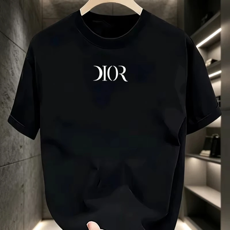2026 New Summe T-shirt Flat Print Round Neck Short Sleeve Men's and Women's Comfort Wardrobe Essential Daily Wear T-shirt