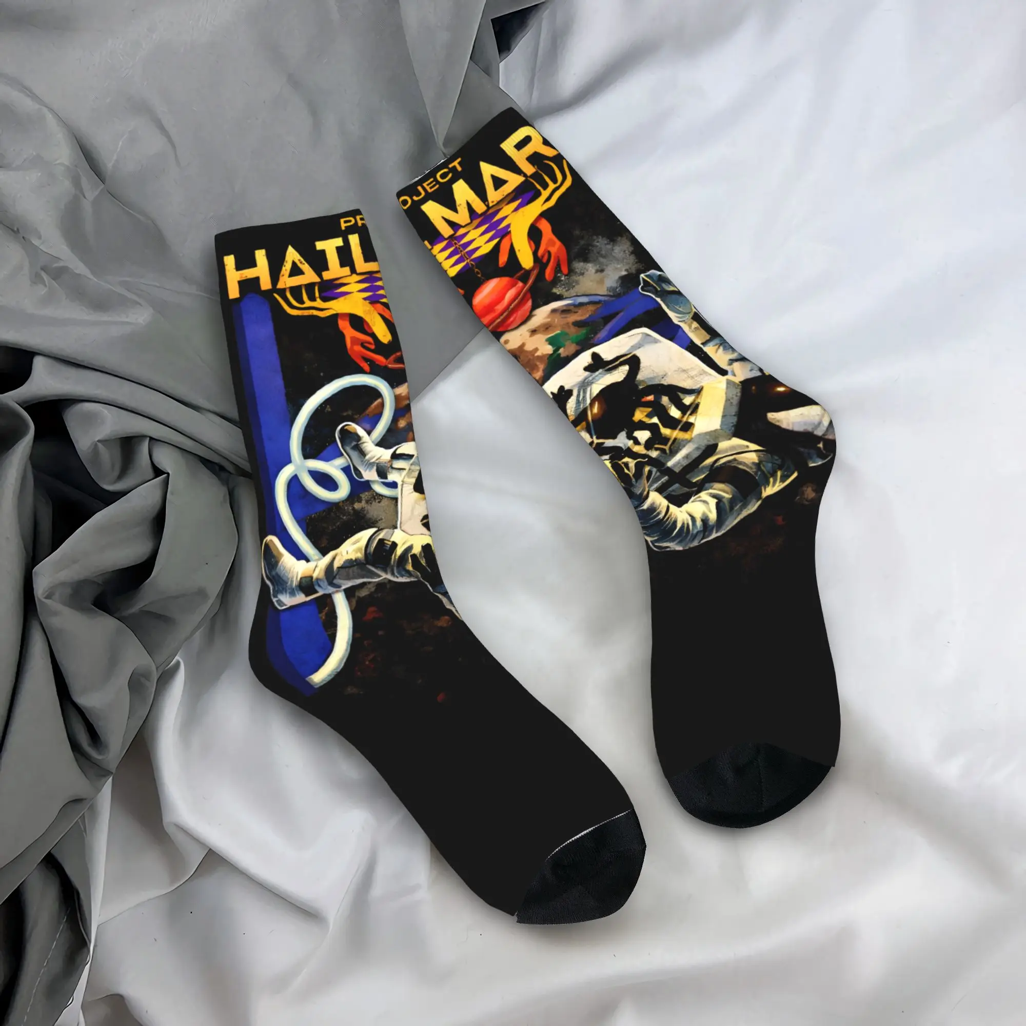 

Cool Project Hail Mary Astronaut Cosmic Basketball Socks Polyester Middle Tube Socks for Women Men Breathable