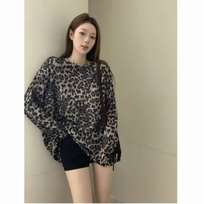 

Vintage Print Plus Size Long Sleeve Tops Spring Autumn New Trend Loose Youth Casual T Shirts Fashion High Street Women Clothing