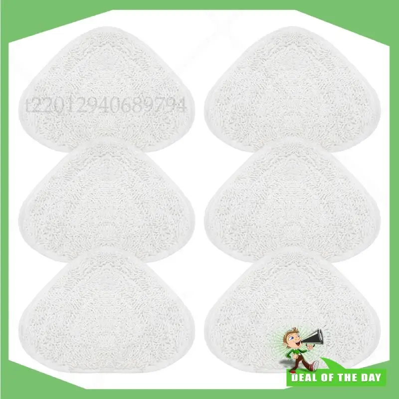 -ABPO 6 قطعة منصات ممسحة البخار للمكنسة الكهربائية Vileda Ocedar قابل للغسل وقابلة لإعادة الاستخدام مثلث ممسحة وسادة القماش تنظيف أجزاء أداة الأرض