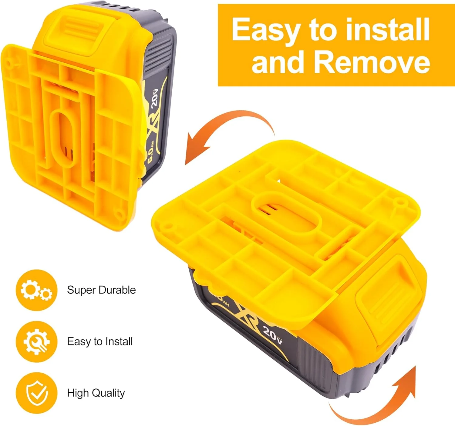 

Стеллаж для хранения держателя аккумулятора для Dewalt 20 В 60 В, держатель для аккумуляторной док-станции, подходит для настенного крепления, аккумуляторная док-станция, складской заводской ящик для инструментов для грузовика