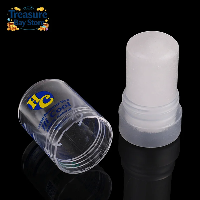 60g Natural Crystal Alum Stick Deodorant, Portable Underarm Antiperspirant Odor Remover view 2