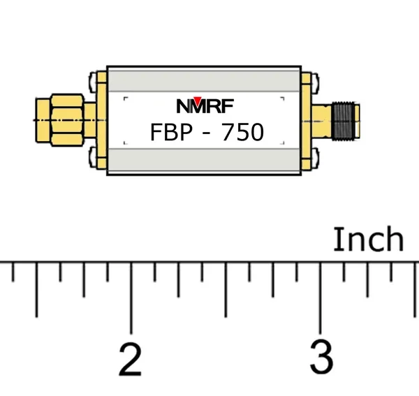 750(720~790)MHz Bandpass Filter, Ultra-Small Size, SMA Interface