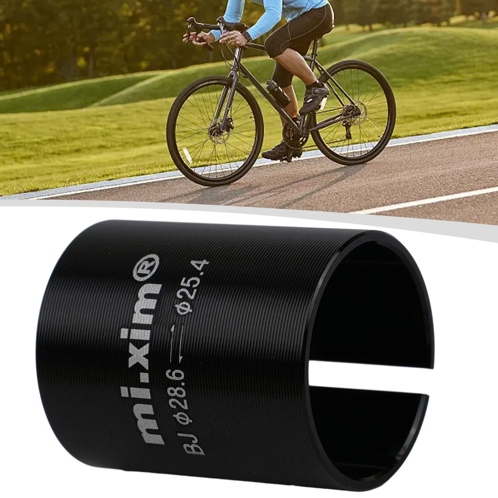 Barra de manillar de bicicleta, reductor de vástago espaciador de cuña de aleación de aluminio, adaptador de orificio de barra de 25,4mm a 31,8mm, accesorios externos para bicicleta