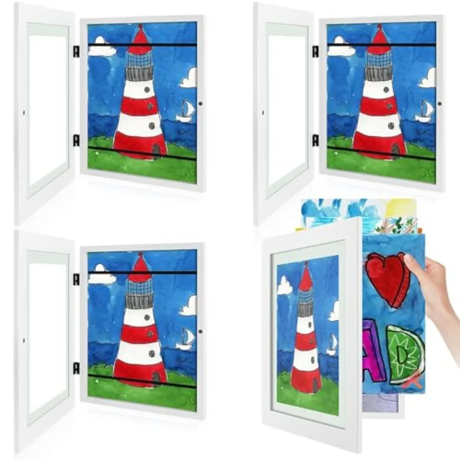 

9x12 Art Frames Front-Opening Picture Frame Great for Drawings Artworks Art Projects Schoolwork Home or Office Set of 4