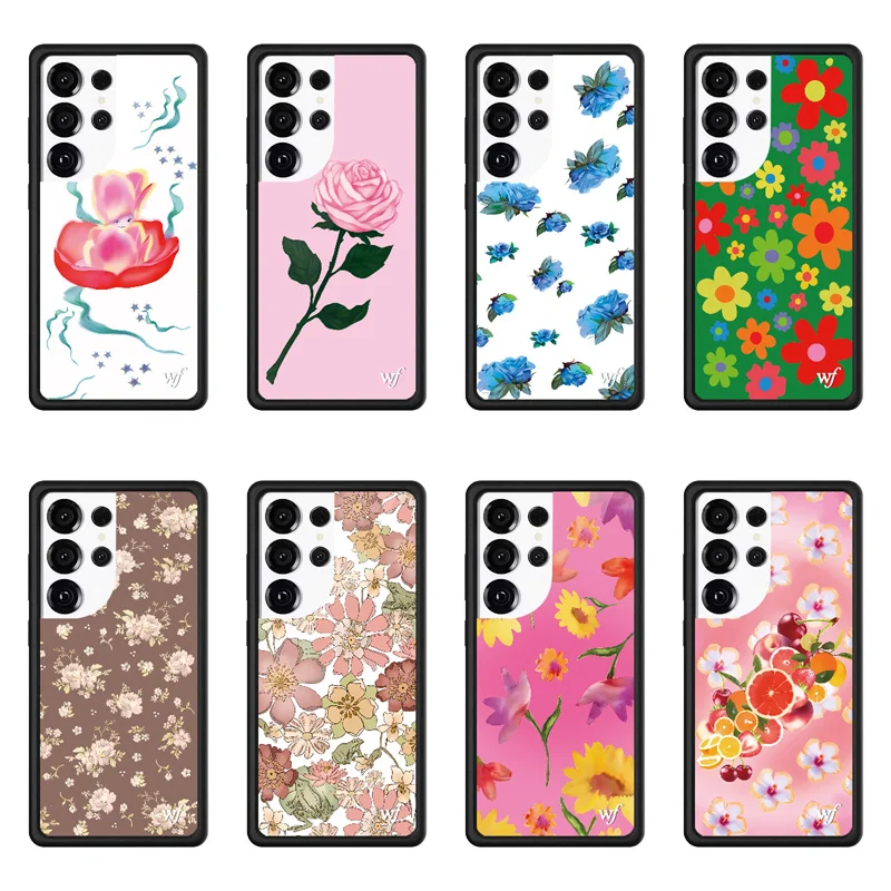 Fashion ins Vintage Floral Wildflower Phone Case For Samsung S25 S23 S24 S26Ultra Cartoon flower shockproof Cover﻿﻿﻿﻿﻿﻿﻿﻿﻿﻿﻿﻿﻿﻿﻿