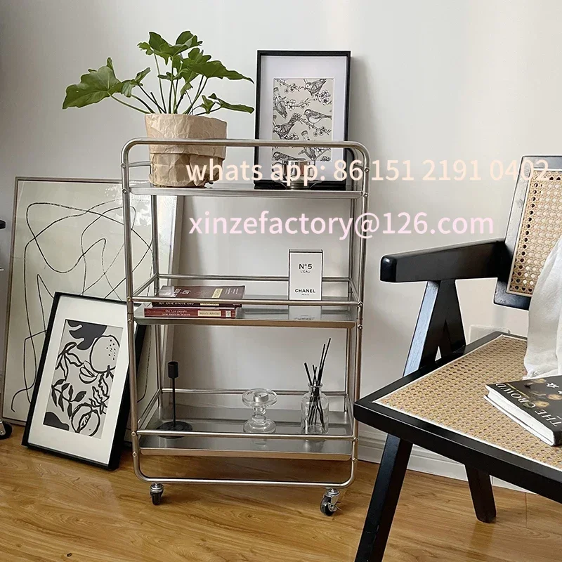 

Customizable Trolley Organizer Cart With Wheels Kitchen For Beauty Salon Furniture Cupboards Rolling Storage