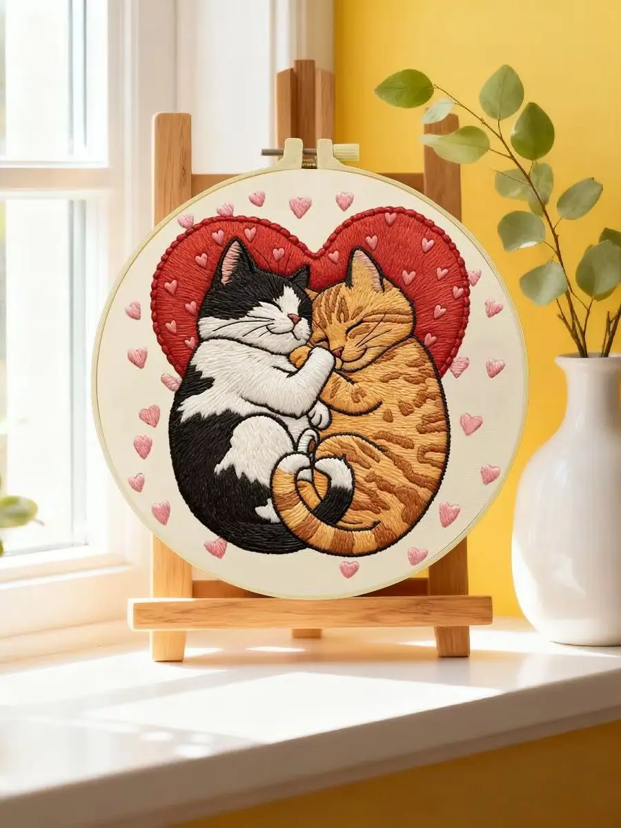 1 Stück 20X20CM/15X15CM 7,87/6,3 Zoll Meerblick Stickerei Starter-Kit DIY-Kit DIY-Stickerei-Set für Anfänger – Detail 6