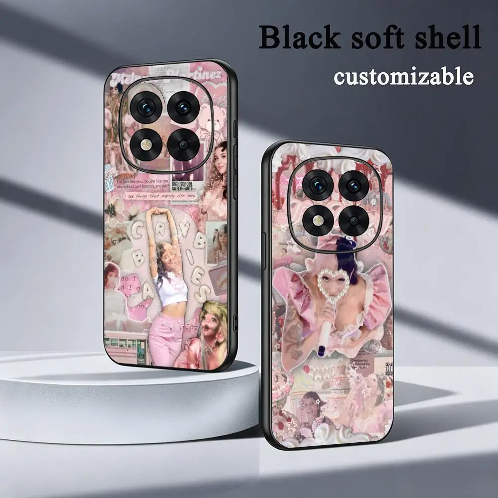 Coque de téléphone souple noire pour filles, design beauté Melanie Martinez, compatible Redmi Note15 11 12 13 14Pro Plus S 5G 14C A3