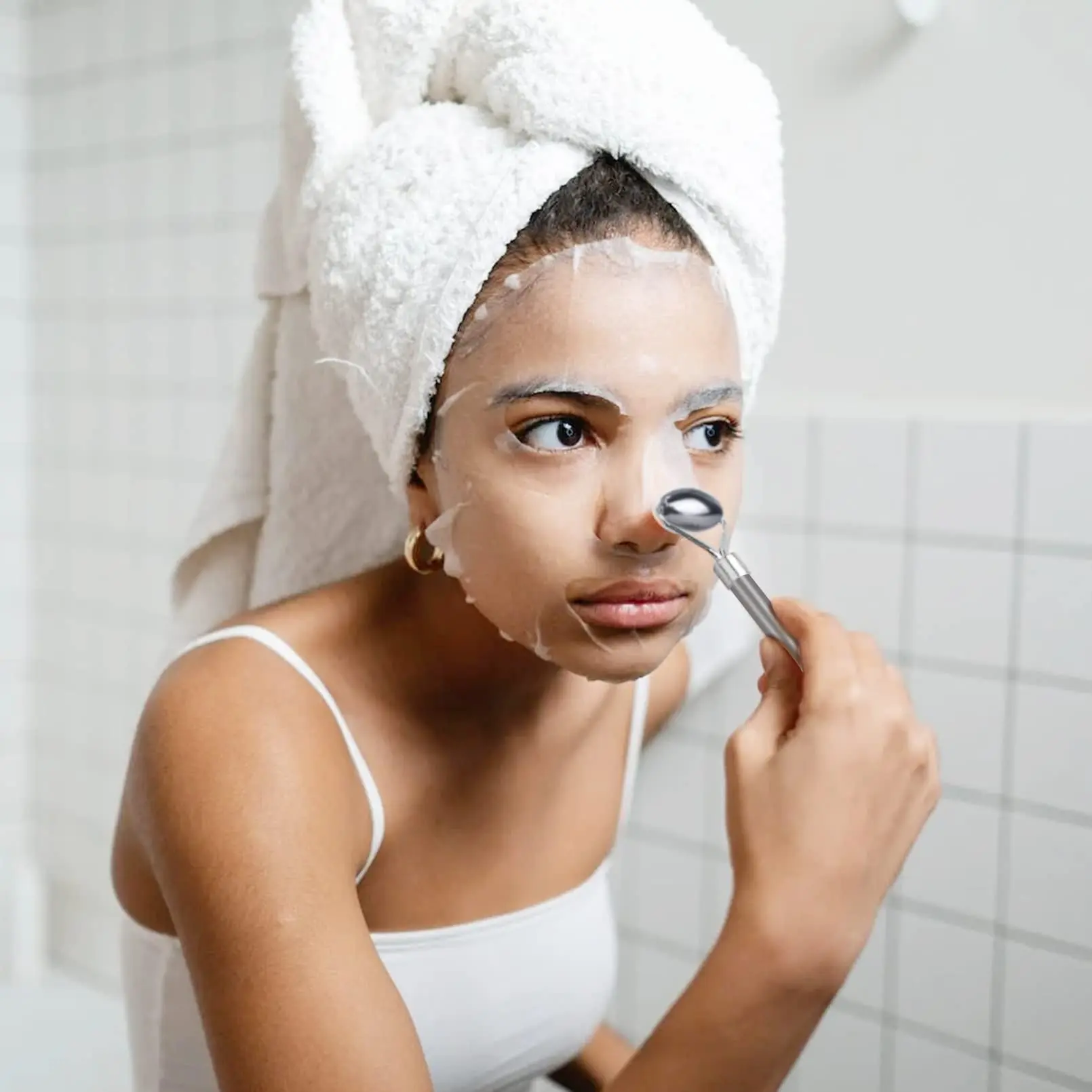 304 الفولاذ المقاوم للصدأ الوجه الأسطوانة المعدنية غوا شا أدوات الوجه مجموعة الوجه الجسم علاج التصريف اللمفاوي ، توتر الوجه ، دائم #3