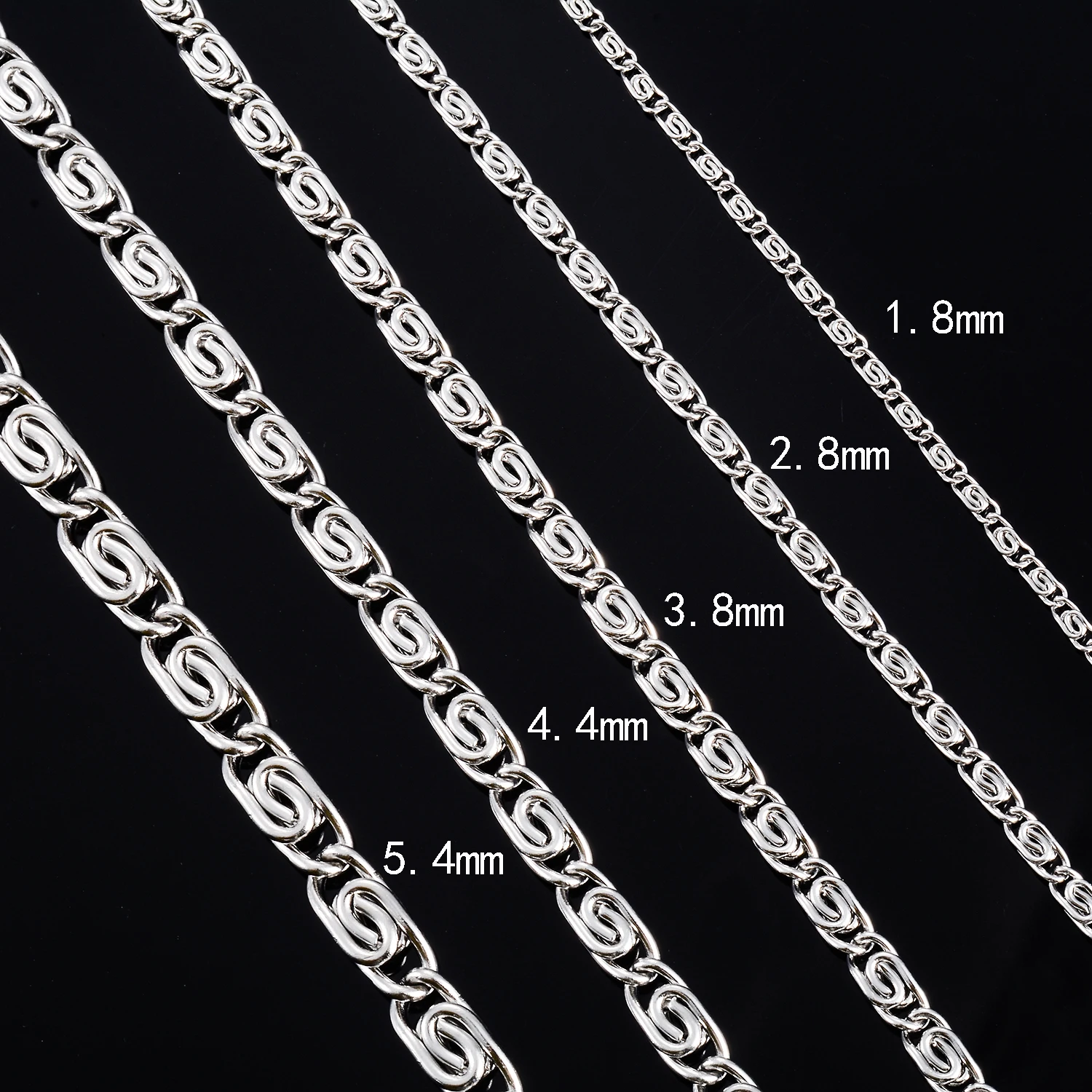 Stainless Steel Paperclip Shape Link Chain Necklace 1.5mm 2mm for Women Men Silver Color Creative Hip Hop Choker Jewelry