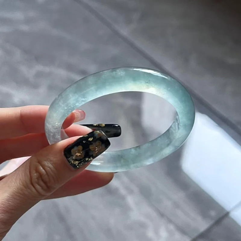 

High Ice Quartzite Jade Bracelet, Classic Fashion and Versatile Jade Bracelet