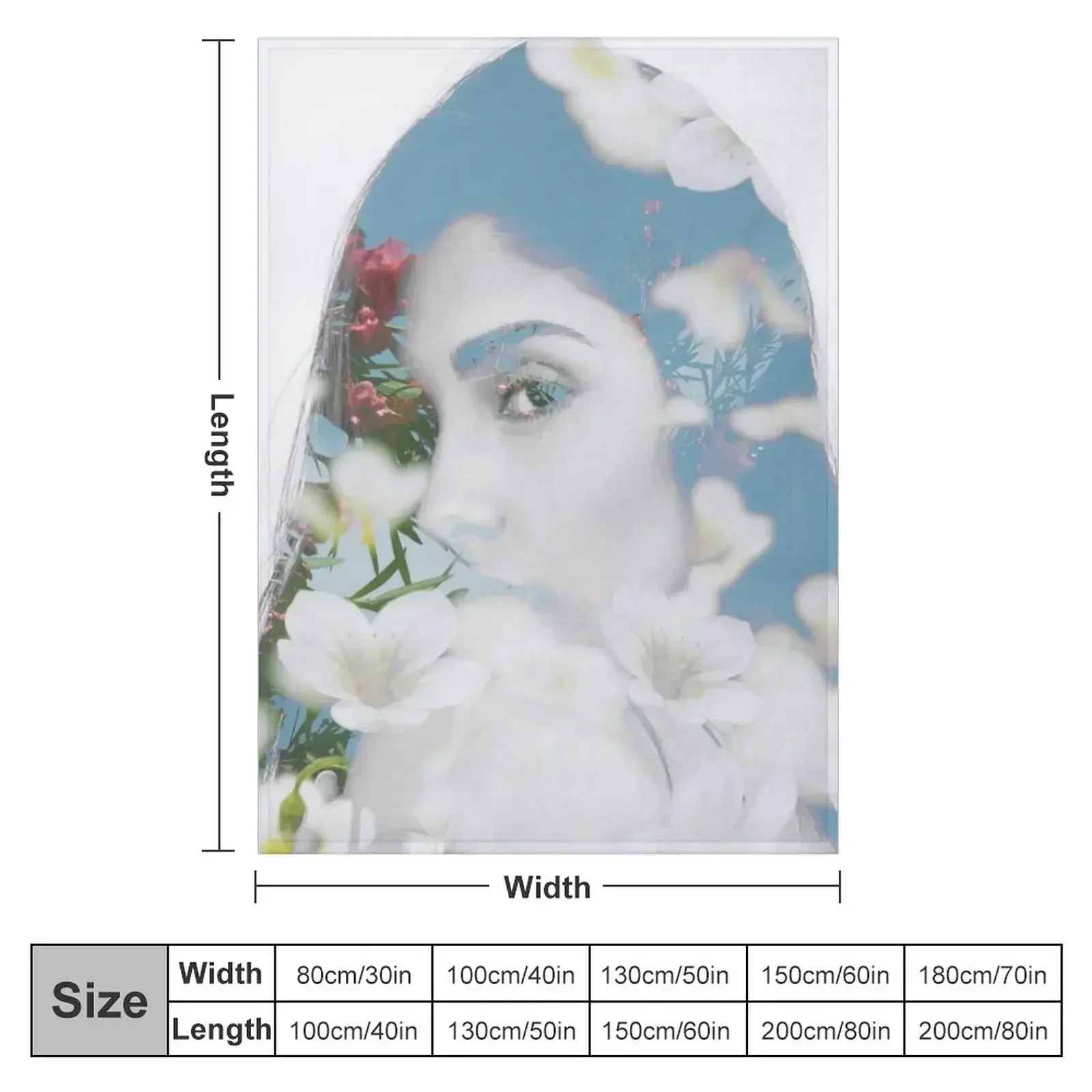 New Como la Flor Silhouette with Flowers Throw Blanket Polar Moving wednesday Blankets