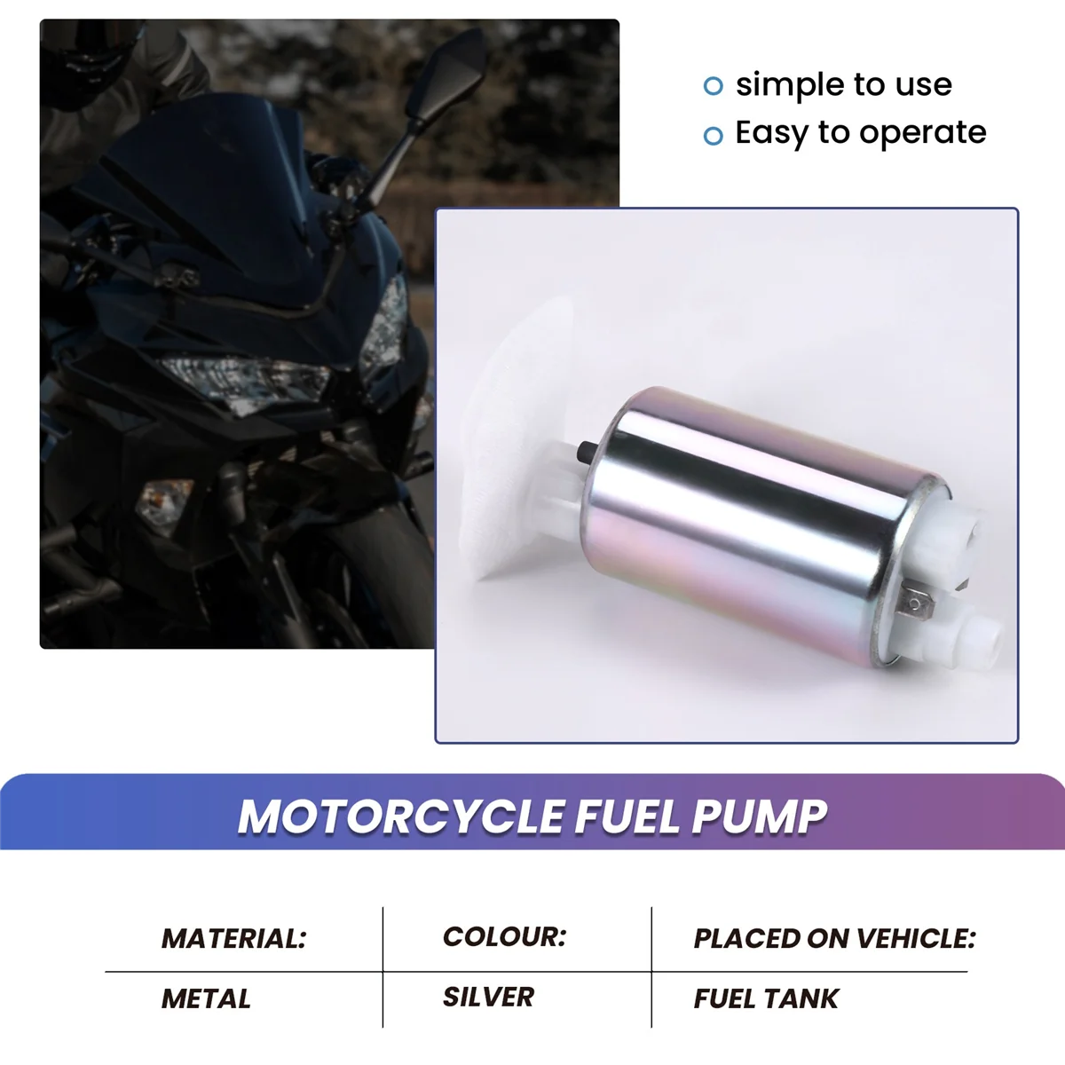 Bomba de combustível elétrica para motocicleta, bomba de combustível para EFI TU250 RMZ450 GSXR750 GSXR600 GSXR600 HFP-386, 035