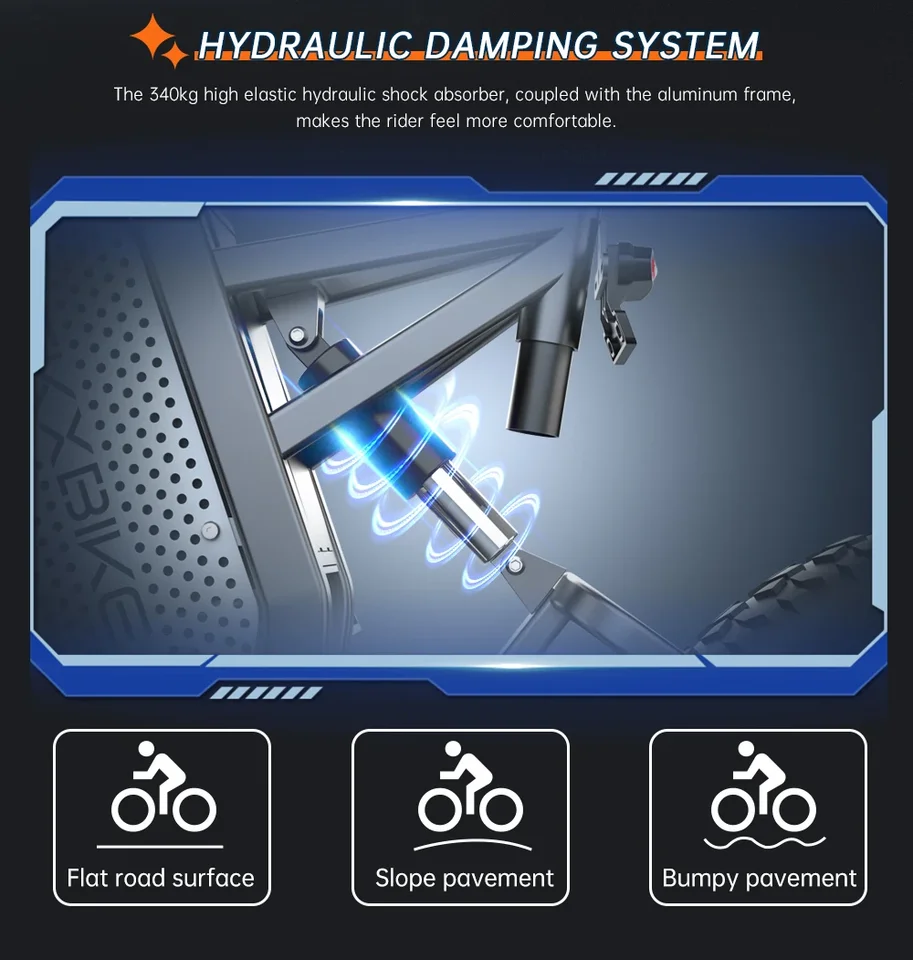 Electric Motorcycle X20 Adult Electric Bicycle 48V35AH Lithium Battery Mountain Ebike 20Inch Road E-Bike Moped Electric Bike image 6