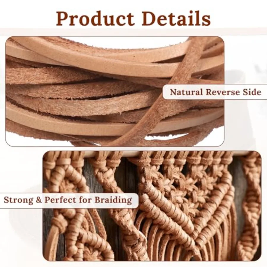 Bruislard 3mm Flat Leather Cord 5 Metres Leather Shoe Lace Leathers String Leathers Shoe Laces, Leathers Lanyard, Leather-Neckl