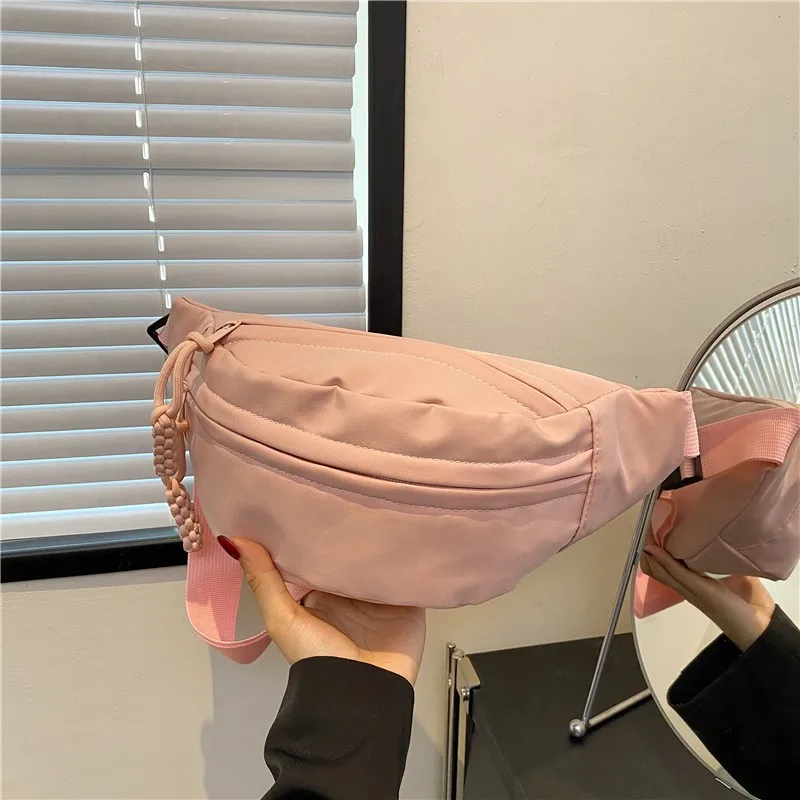 

Chest Bag Banana Bag for Women Sling Crossbody Waist Pack Canvas Running Waist Bag Casual Fanny Packs Sport Half Moon Belt Bag