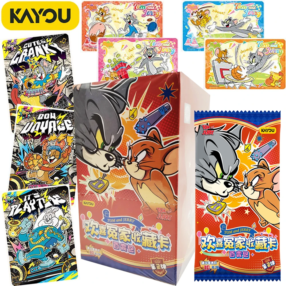 

New KAYOU Genuine Tom and Jerry Collection Cards Gorgeous Visual Arts Animated Characters Music Carnival Happy Cards Hobby Gift