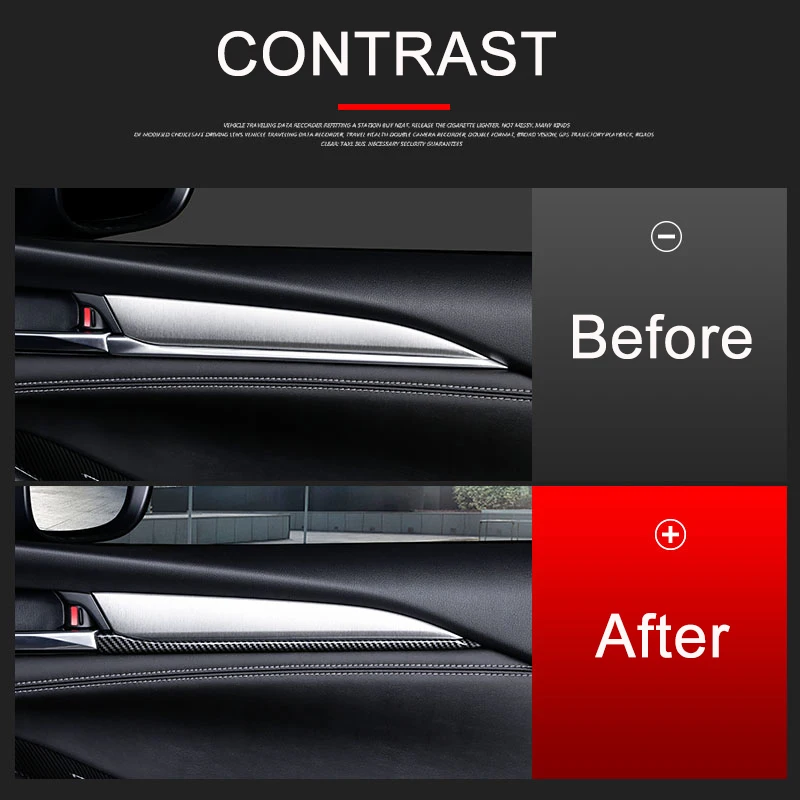 Car Door Inside Panel Handle Decoration Strip Trim Sticker for Mazda 6 Atenza Accessories 2020 2021 2022 2023