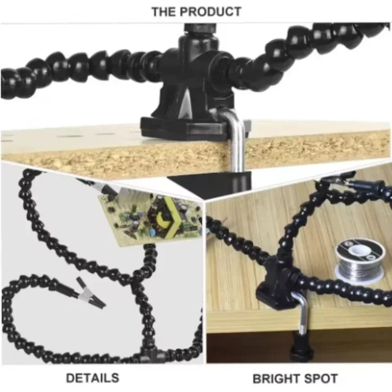 Multi Soldering Helping Hand Tool Table Clip Third Hand Soldering Stand Welding PCB Holder Flexible Arm Soldering Tool