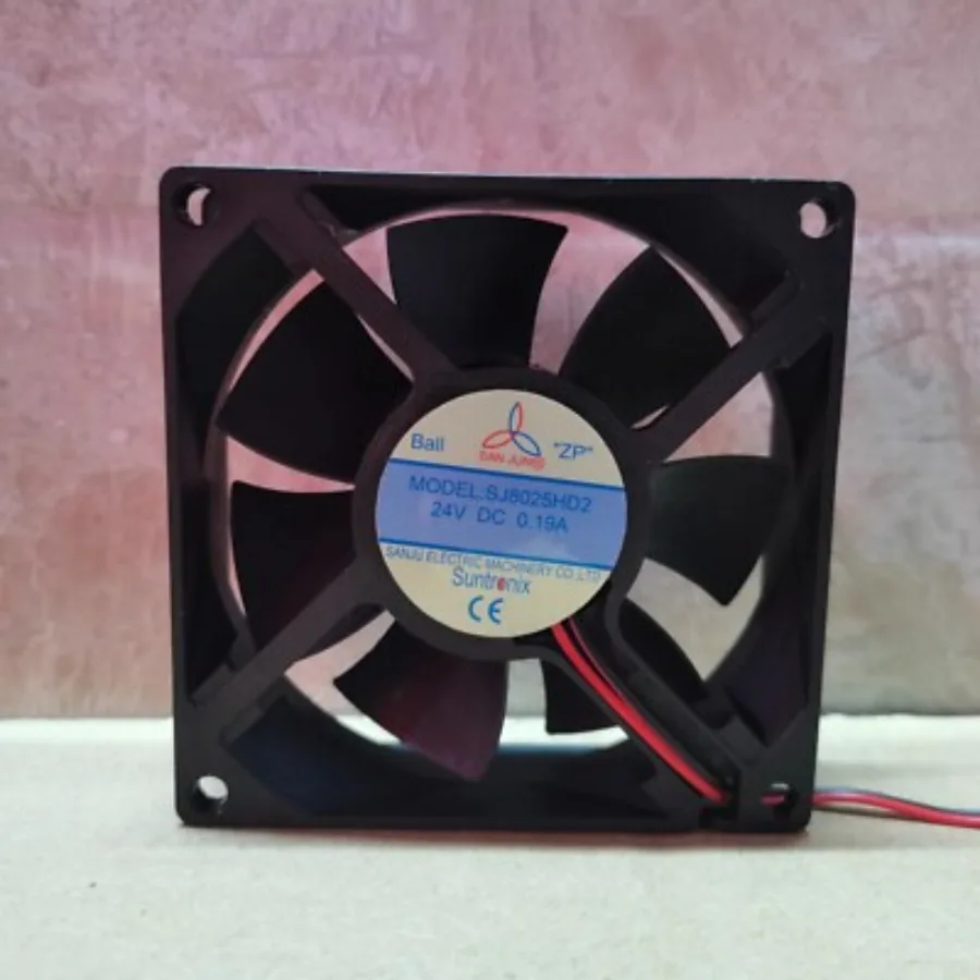 

1PCS for SJ8025HD2 8025 DC24V 0.19A 8CM 2-Wire Ball Cooling Fan