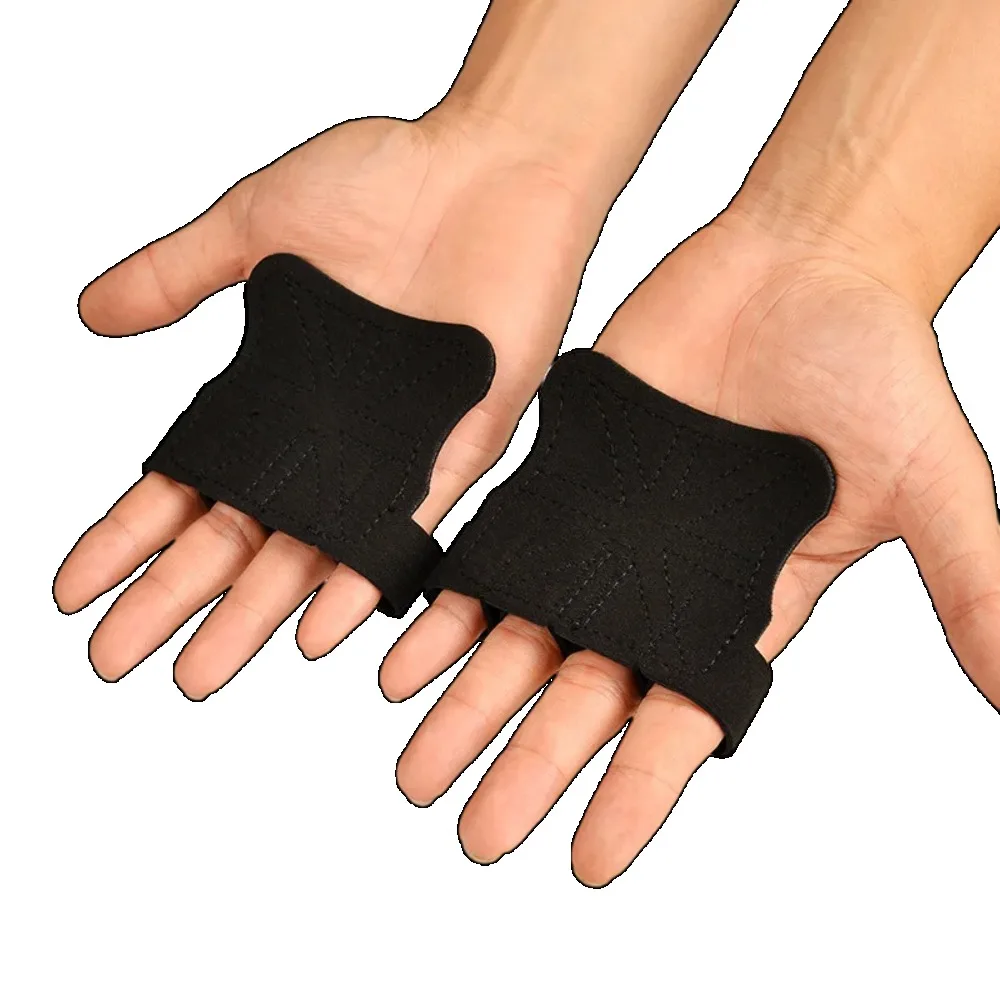 

2PCS Leather Weight Lifting Gloves Palm Protection Men Women Fitness Gym Grips for Pull Ups Weightlifting Workout