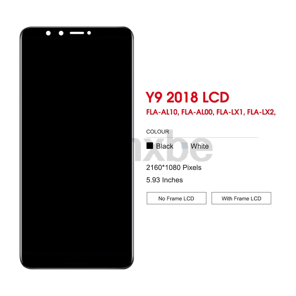 5.93'' LCD For Huawei Y9 2018 Display Touch Screen Digitizer Assembly With Frame For Huawei Y9 2018/Enjoy 8 Plus