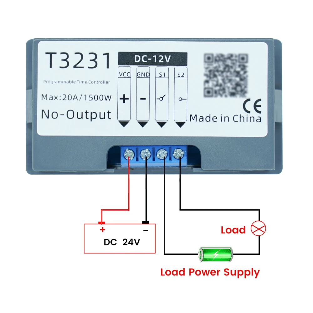 T3231 Time Delay Relay DC12V/24V AC110-220V Timing Cycling Relay Control Switch Digital Display 1S-999H Adjustable Timing