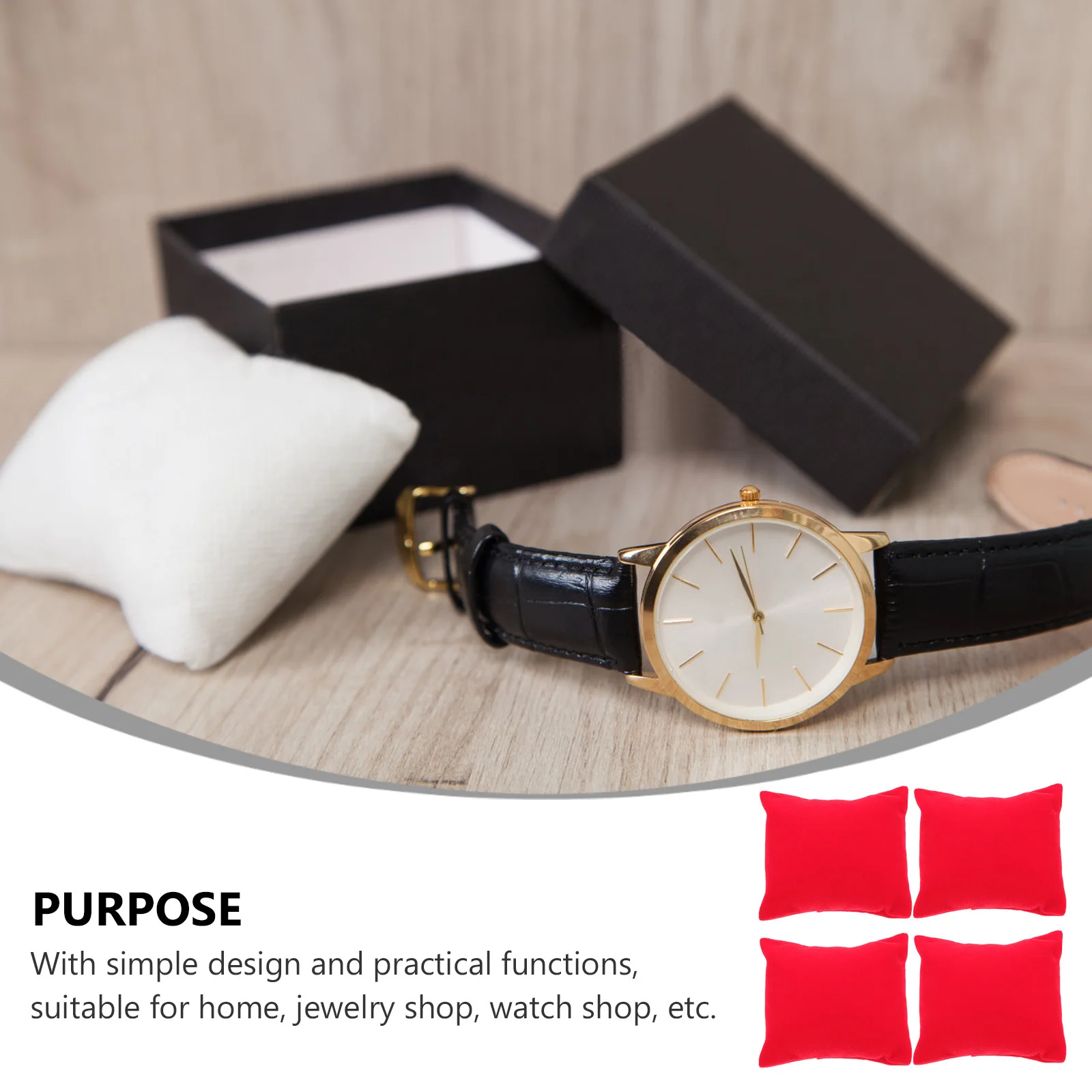 

Набор из 4 подушек для демонстрации часов и ювелирных изделий: мягкие, удобные, устойчивые к царапинам, для дома, ювелирных магазинов и демонстрационных витрин для часов