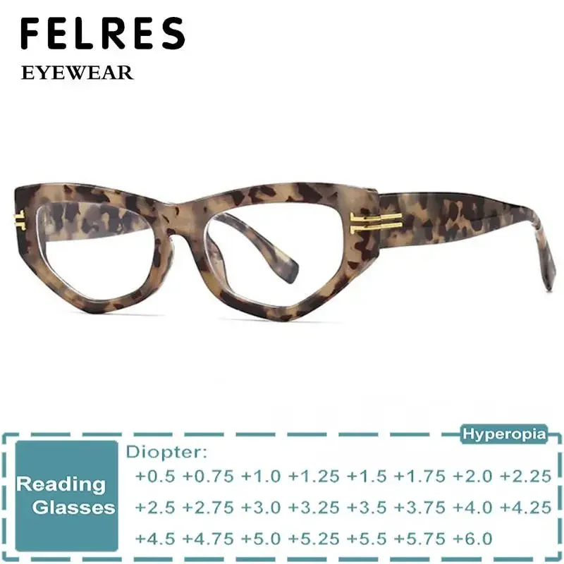 

Vintage Irregular Cat Eye Women's Reading Glasses Luxury Designer Prescription Eyeglasses Frames Anti Blue Light Optical Glasses
