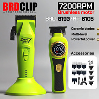 BRDCLIP Professional Barber Set Electric Hair Clipper High Speed High Power Low Noise LED Display  Beard Trimmer Shaver