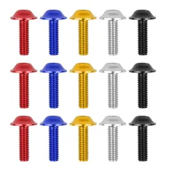 6pcs Hexagon Motorcycle Bolts Screws M6x20mm Aluminum License Plate Fairing Bolts Modification Screw for Motorcycle Scooter